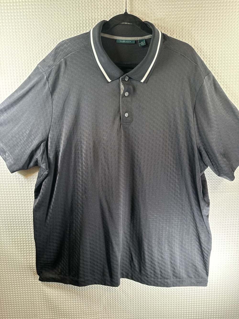 Perry Ellis Textured Jacquard Performance Polo Shirt